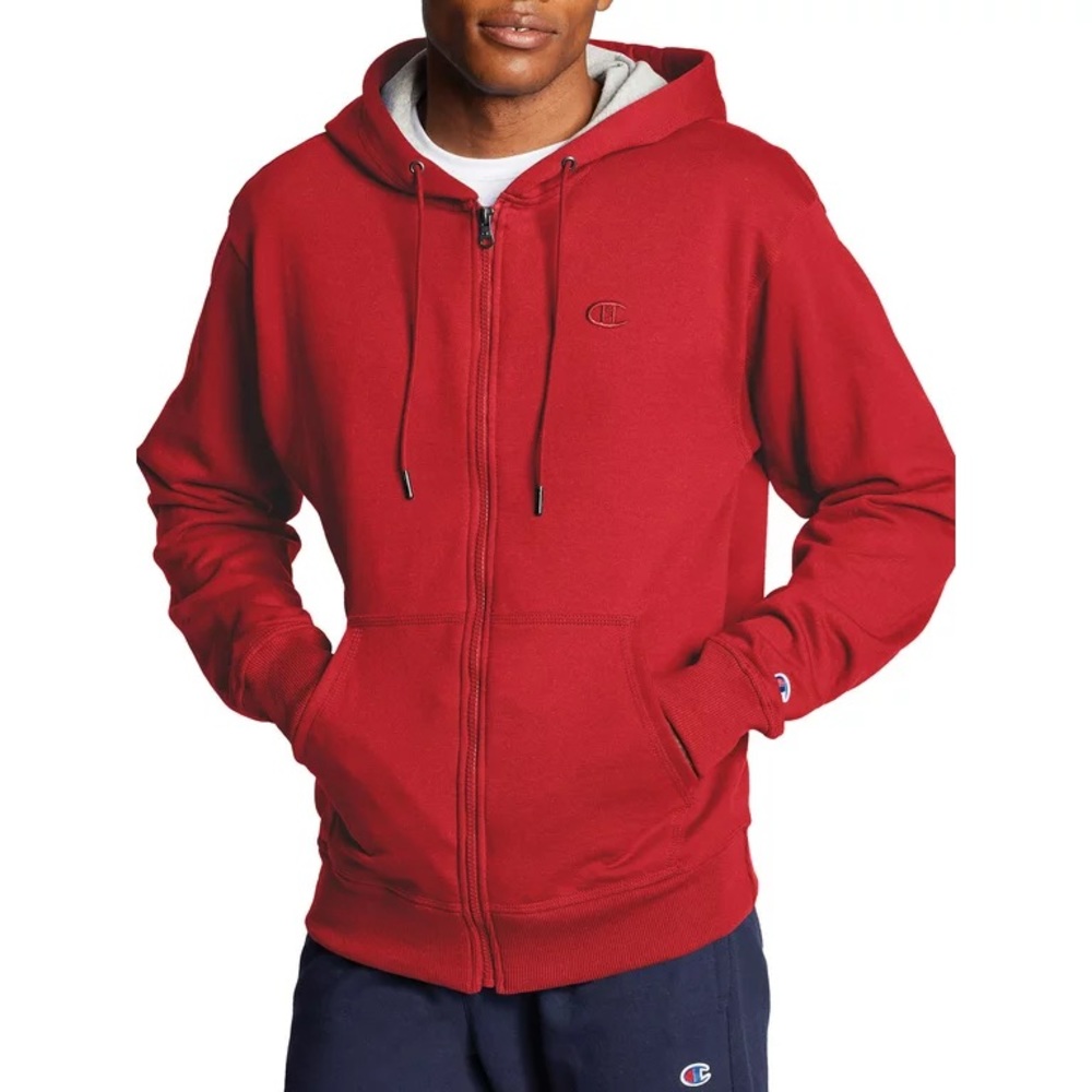 Champion Powerblend Fleece Full Zip Jacket (S0891 407D55) Team Red Scarlet